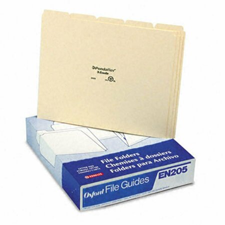 ESSELTE PENDAFLEX Top Tab File Guides Blank 1/5 Tab 18 Point Manila Letter, 50PK EN205